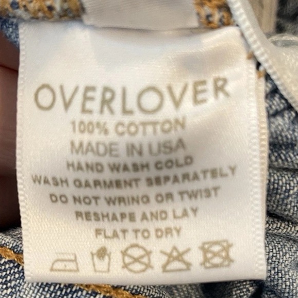 OVERLOVER Revolve Women's Hope Cool Blue Denim Jumpsuit Sz XS NEW - Picture 11 of 12